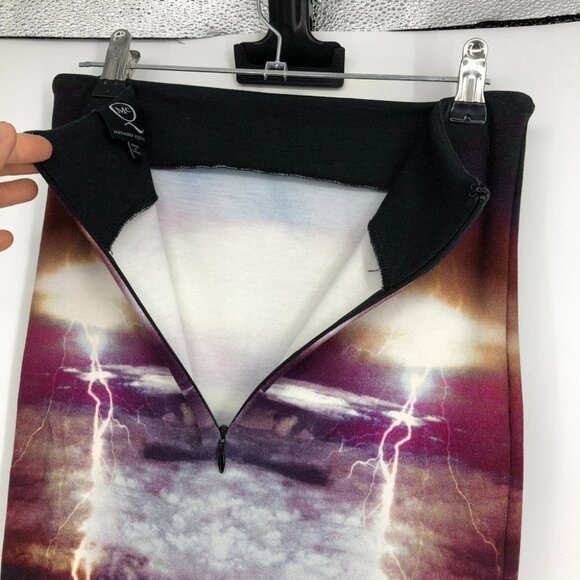 McQ by Alexander McQueen Lightning Knee  length Tube Skirt Size XS - Picture 9 of 15